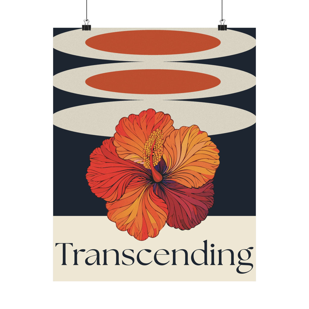 Transcending Floral Print — Vertical Poster