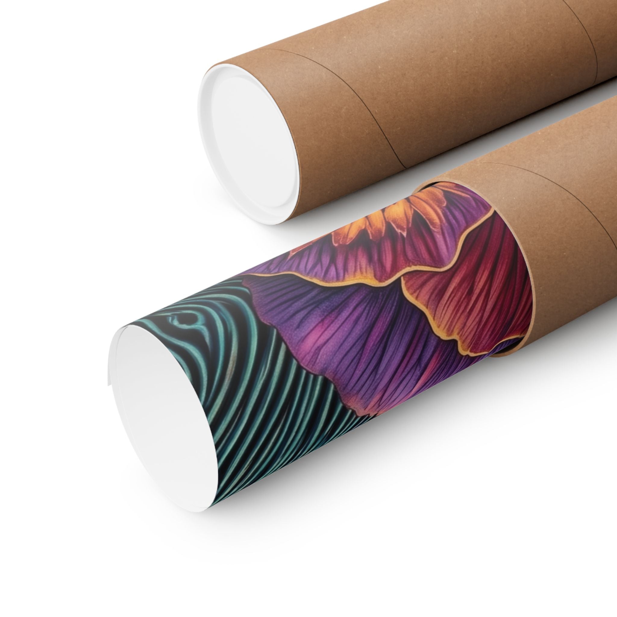 Tiger Flower Print — Vertical Poster