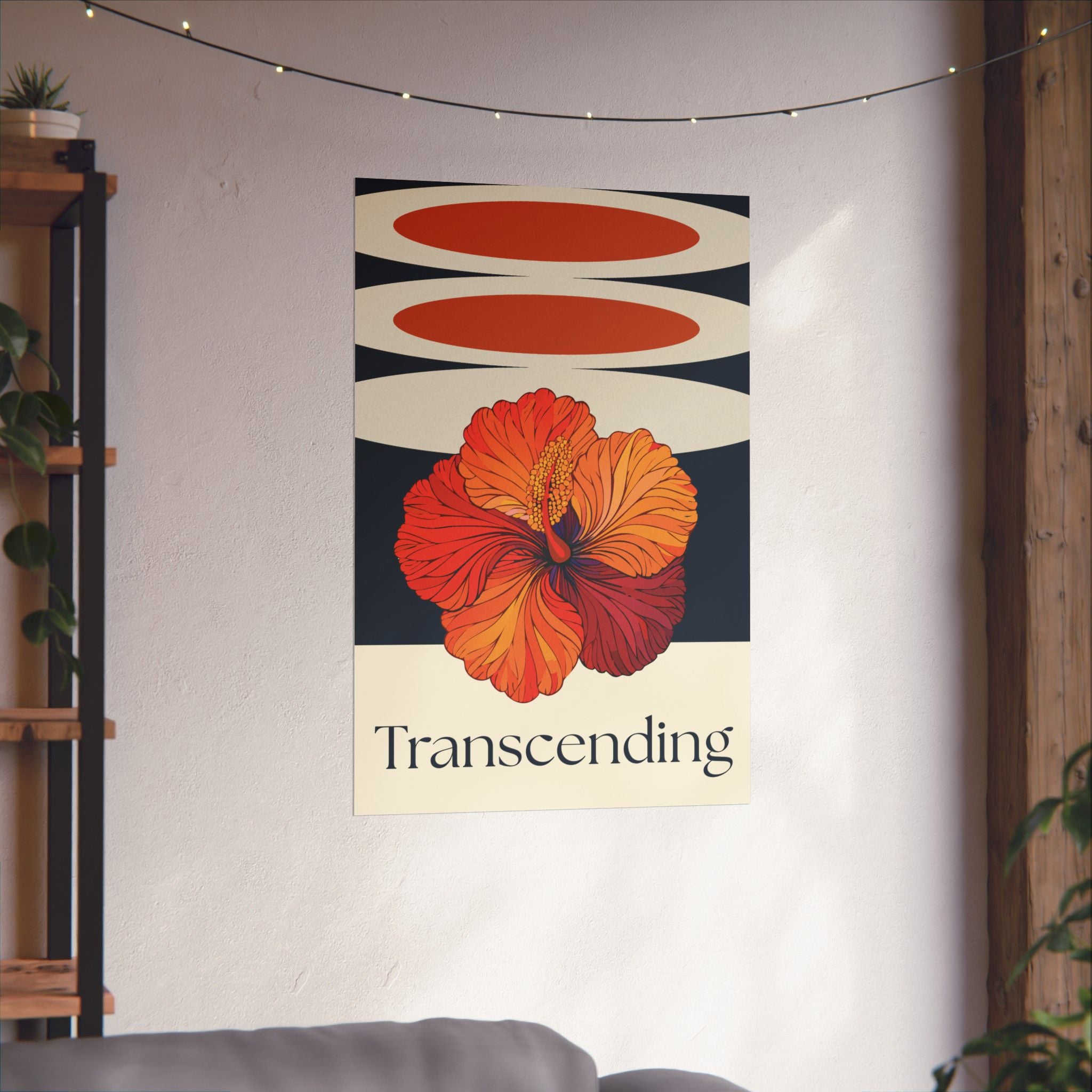 Transcending Floral Print — Vertical Poster