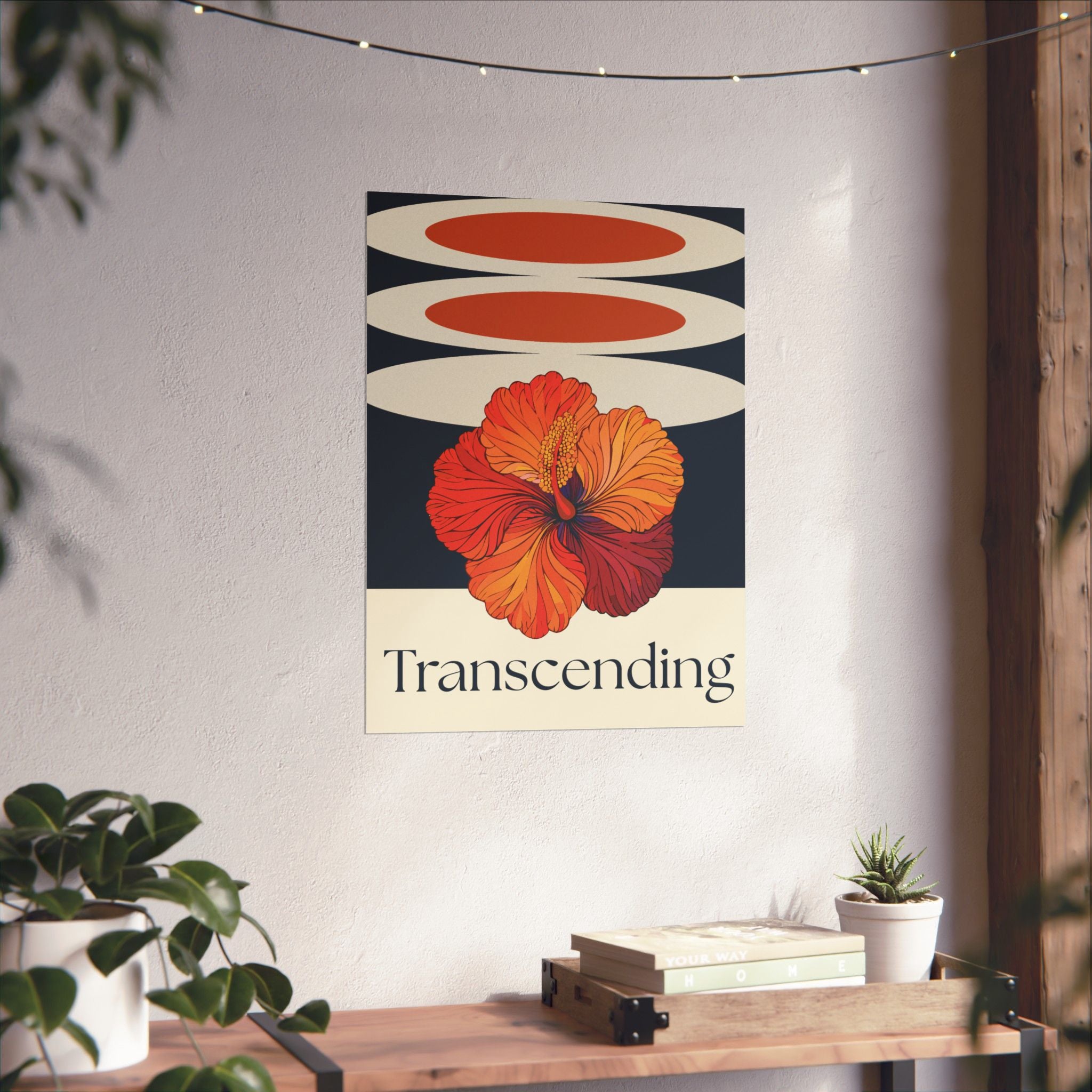 Transcending Floral Print — Vertical Poster