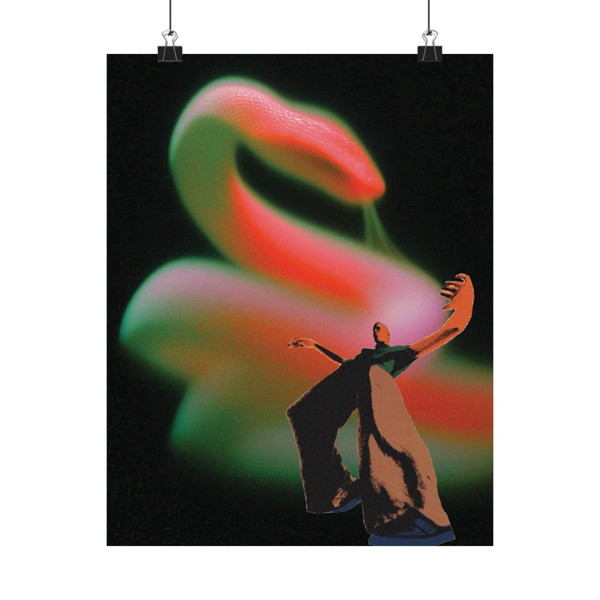 Snake Slither Print — Vertical Poster