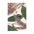 Botanical Tile Print — Vertical Poster