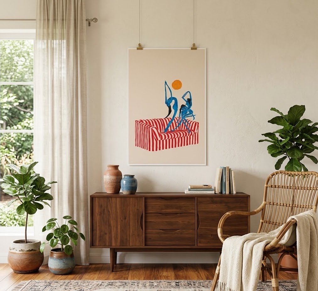 Couch Dance Print — Vertical Poster