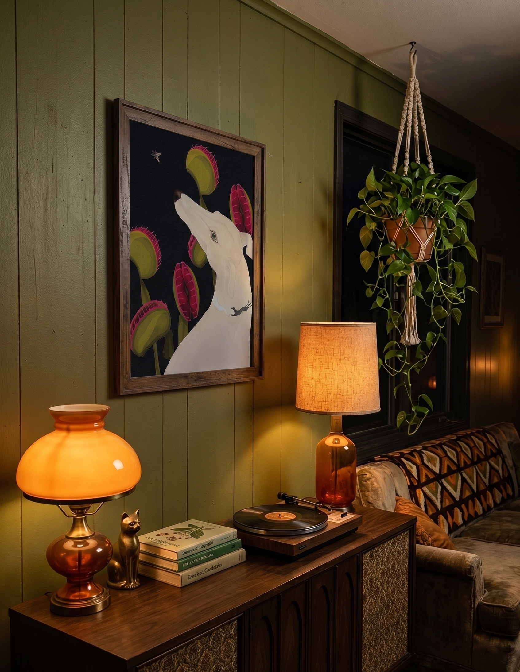 Greyhound & Venus Print — Vertical Poster