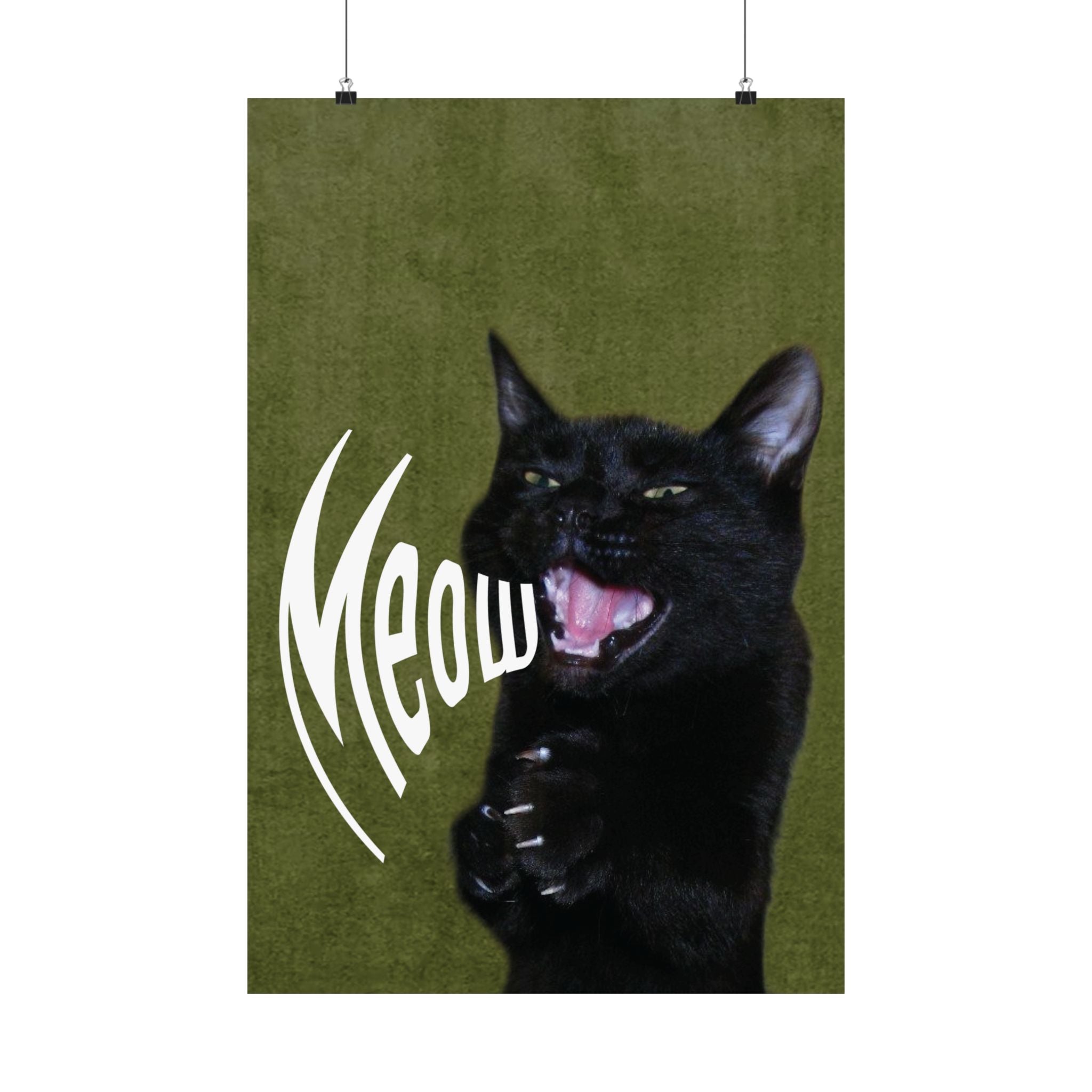 Black Cat Print — Vertical Poster