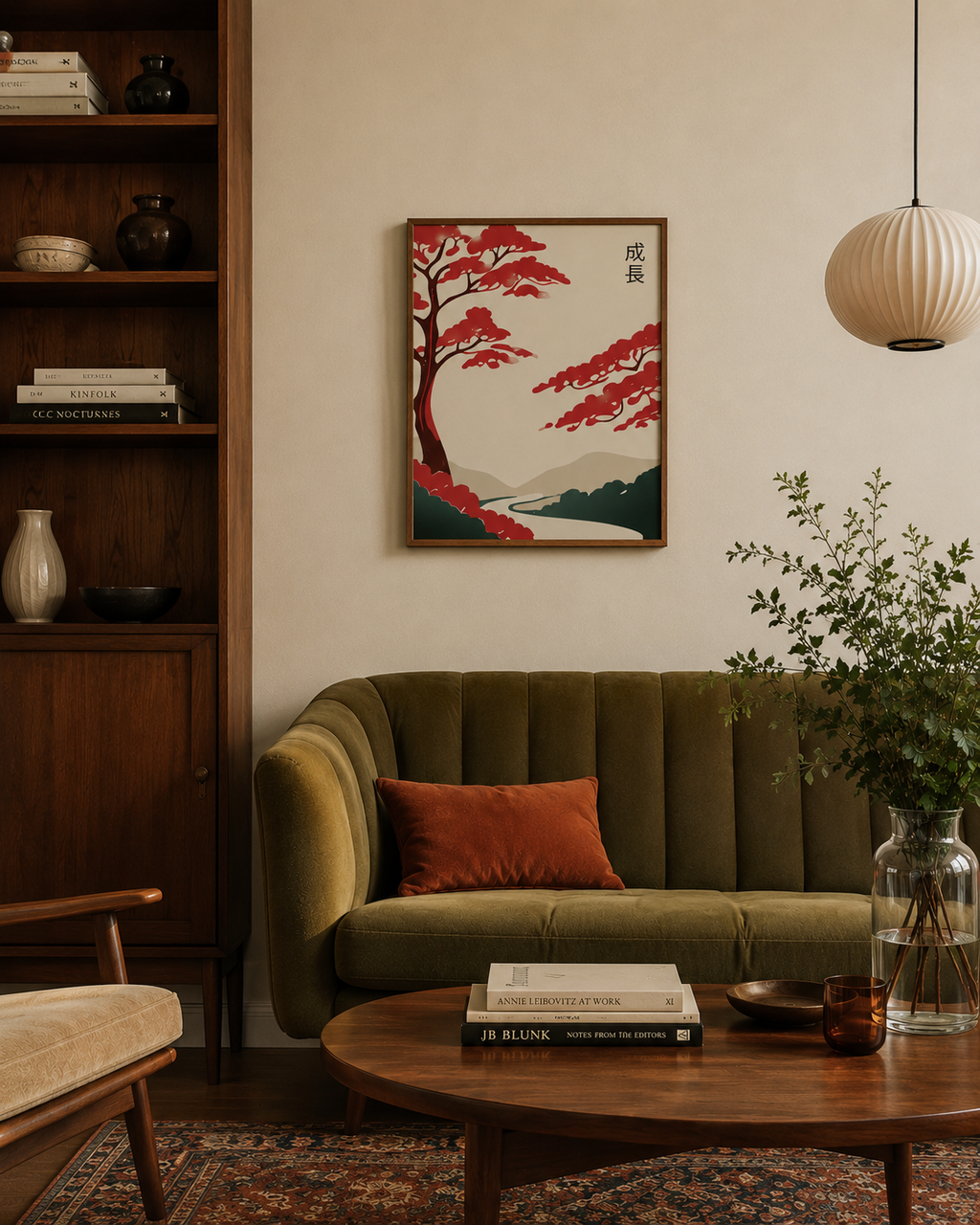 Japanese Red Pine Print — Vertical Poster