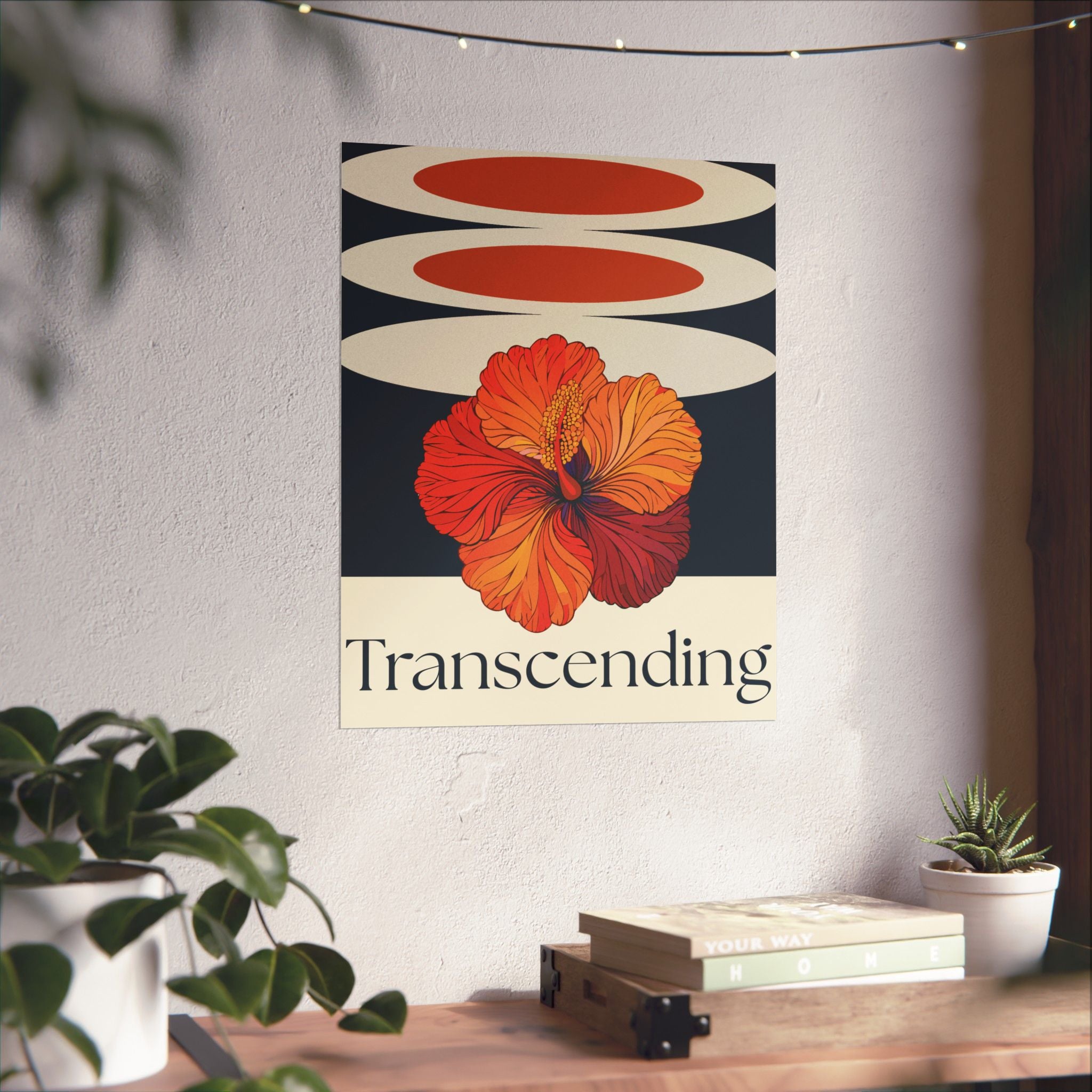 Transcending Floral Print — Vertical Poster