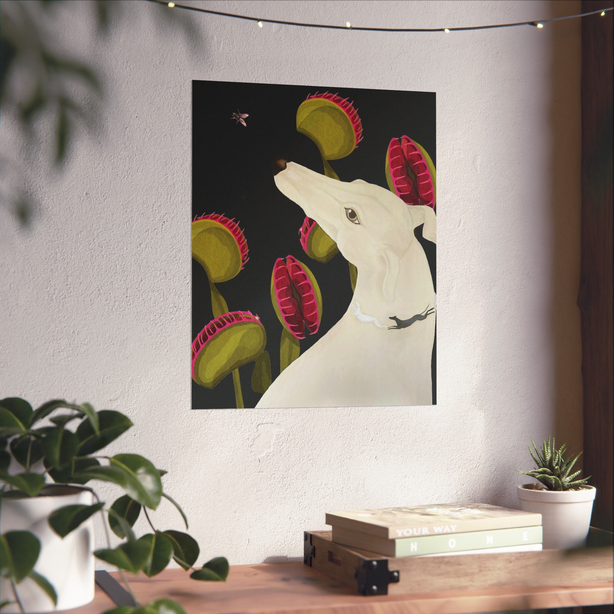 Greyhound & Venus Print — Vertical Poster