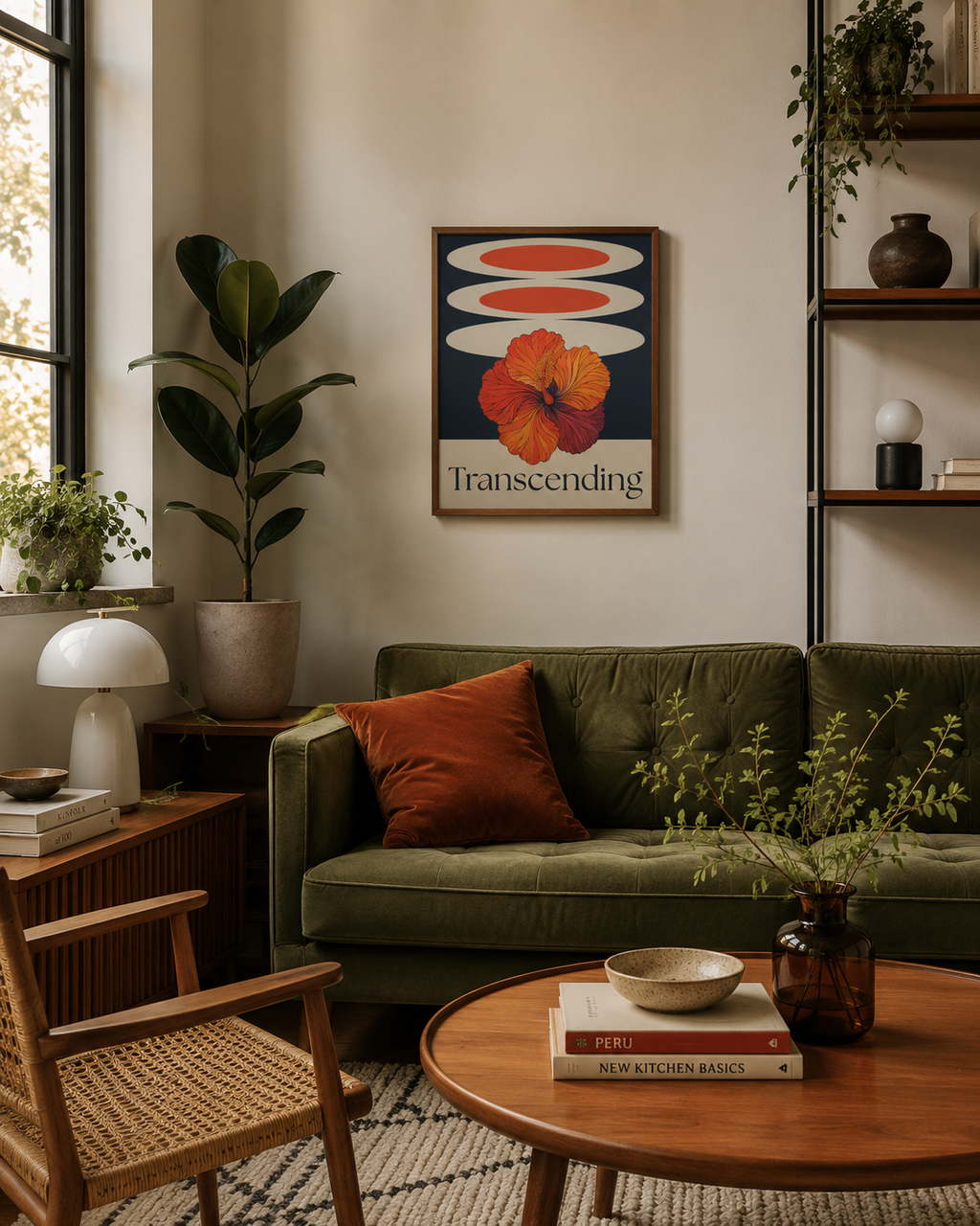 Transcending Floral Print — Vertical Poster